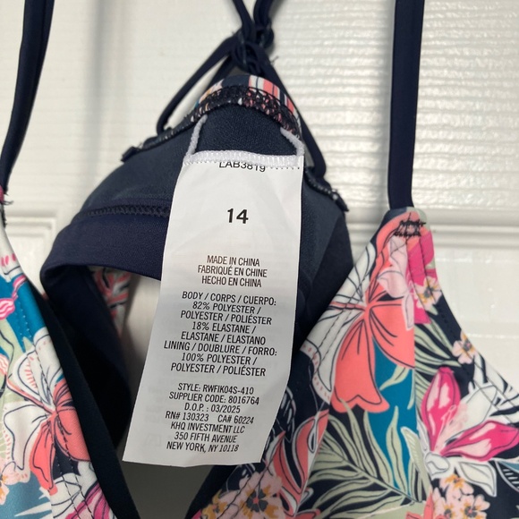 Girls Roxy Swimsuit Sz 14- NWT - Picture 6 of 10